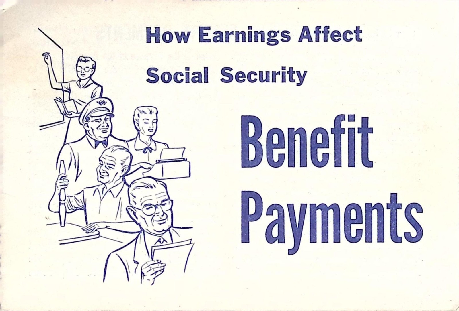 1956 Social Security Benefit Payments Booklet Government Pamphlet Insurance