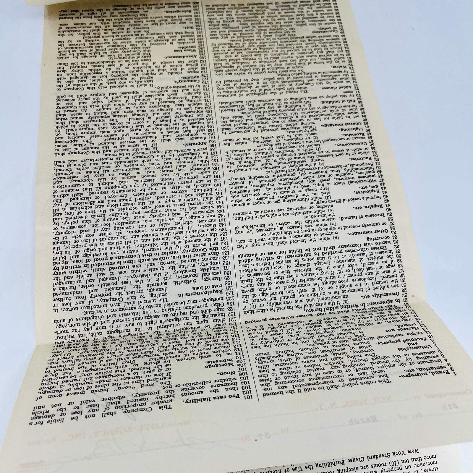 1935 Mechanics & Traders Insurance Co. Homeowner’s Policy Hartford Conn. C9