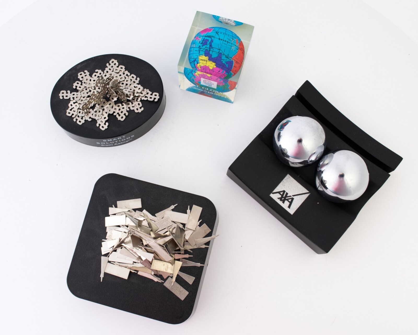 Vintage Insurance Promotional Advertisement Desk Items/ Paperweight – Lot of 4