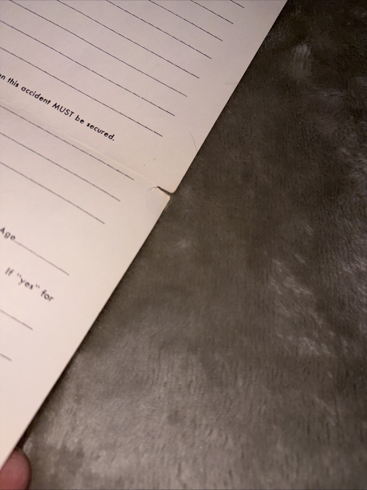 Allstate Insurance Vintage Accident Form Circa 1950’s – 1960’s