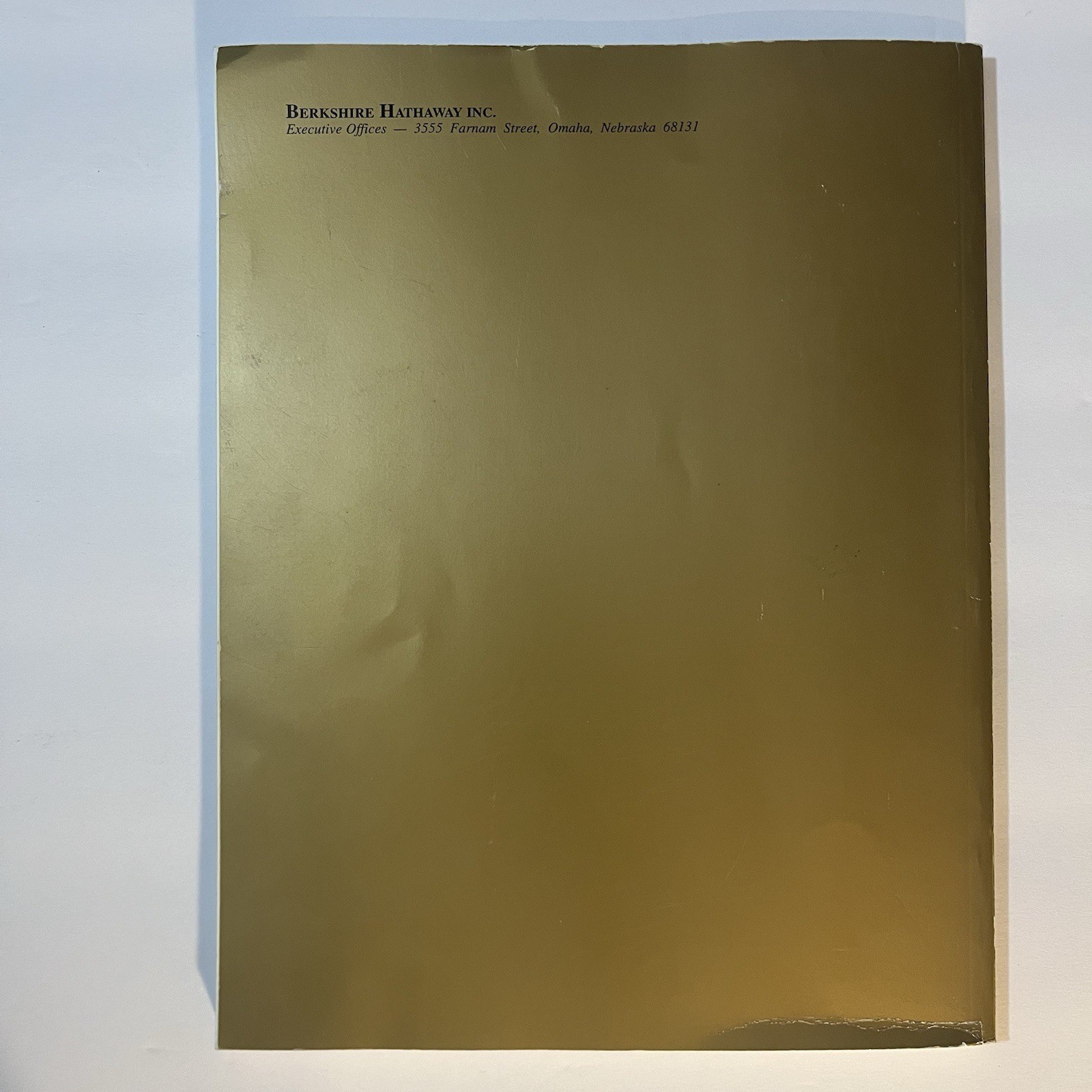 Berkshire Hathaway 2014 Annual Report SPECIAL 50 YEARS edition GOLD Cover