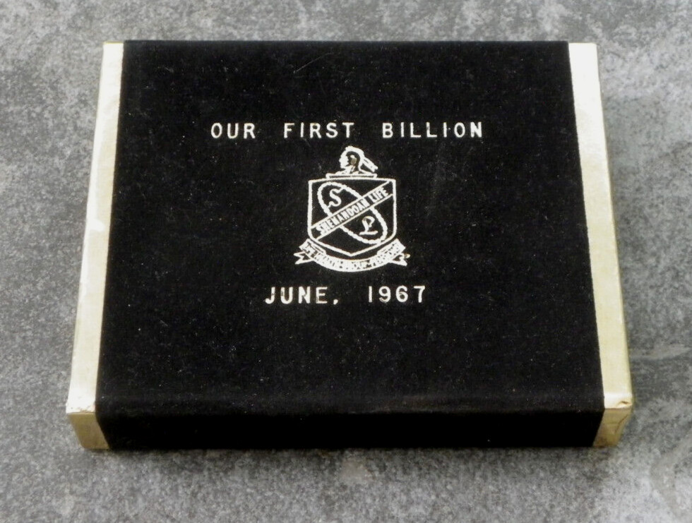 1967 Shenandoah Life Insurance Boxed 2 Deck Set Playing Cards-Our First Billion