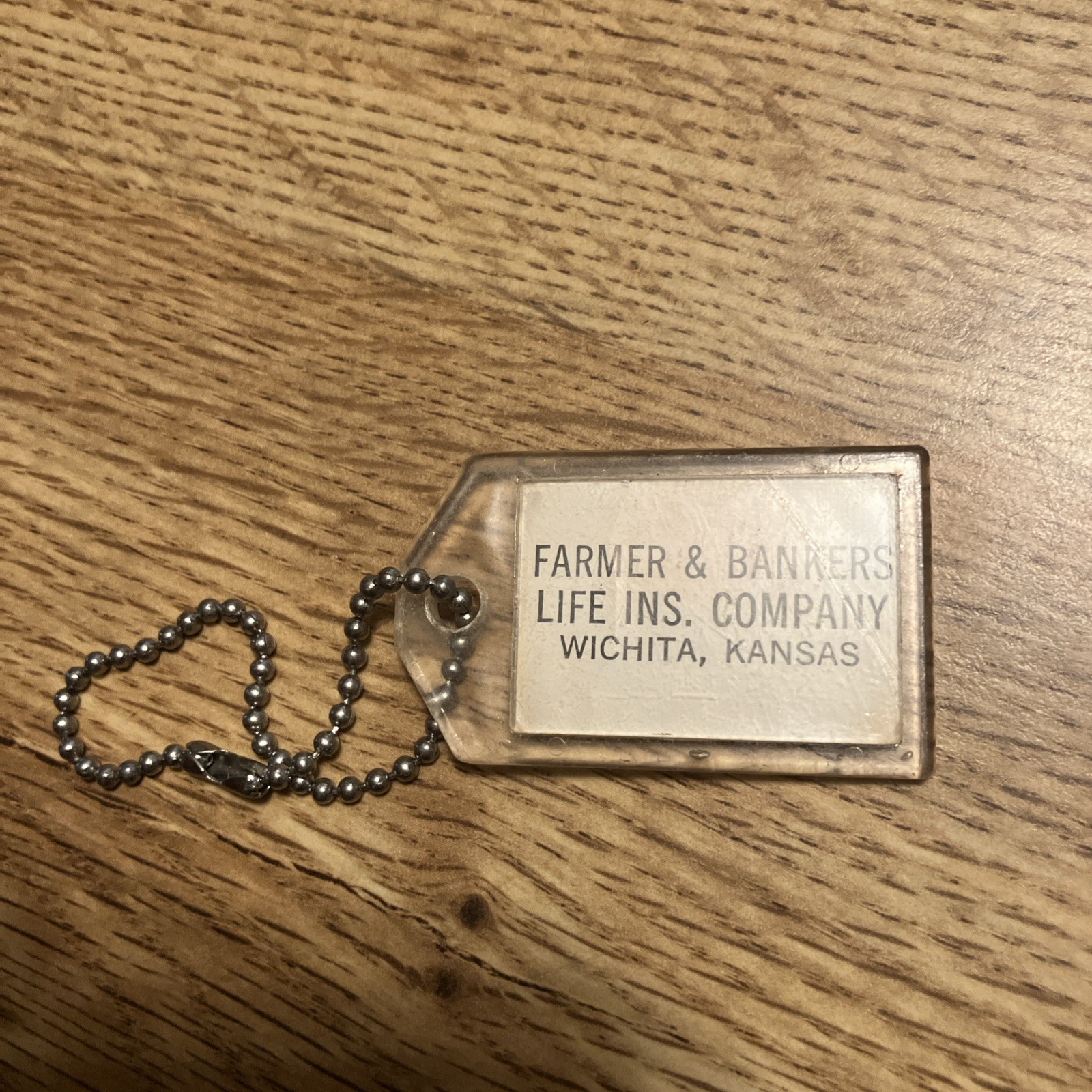 Farmer and bankers life insurance company Wichita Kansas 50th year keychain