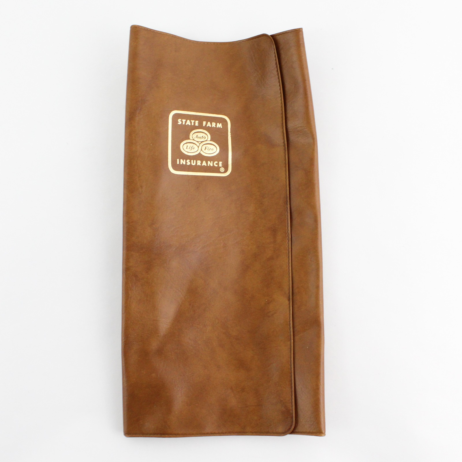 State Farm Insurance Brown Faux Leather Portfolio
