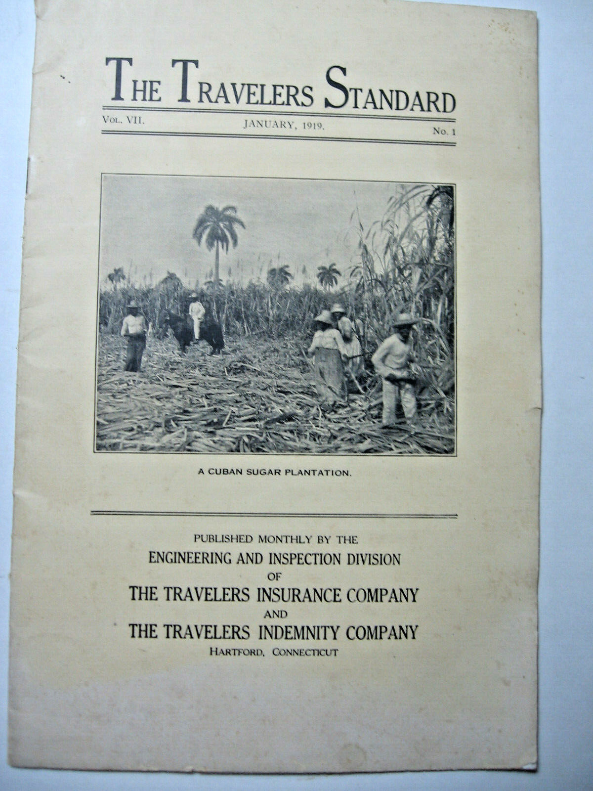 Jan. 1919 Travelers Insurance “Manufacture of Sugar” Booklet