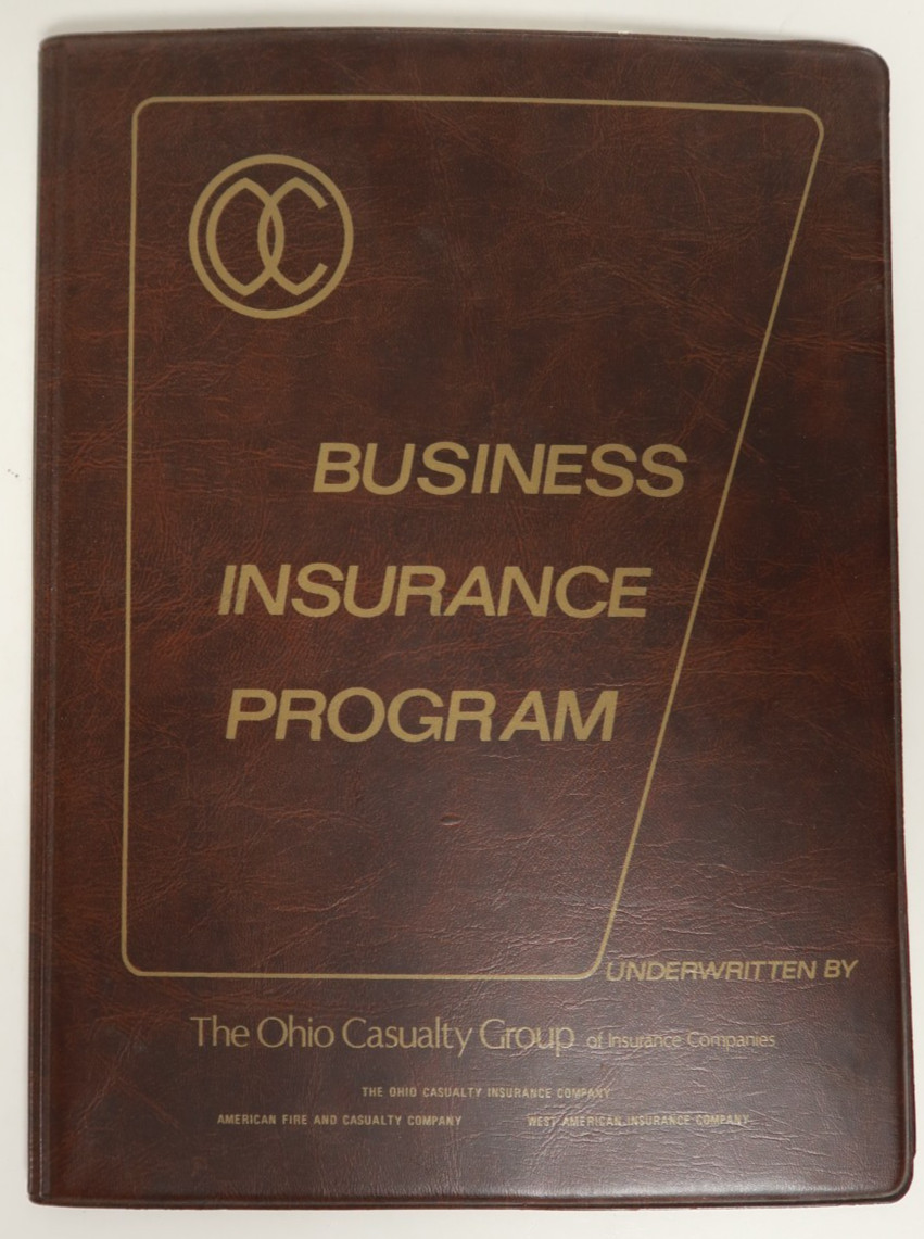 The Ohio Casualty Group Business Insurance Program VTG Binder Folder Notepad