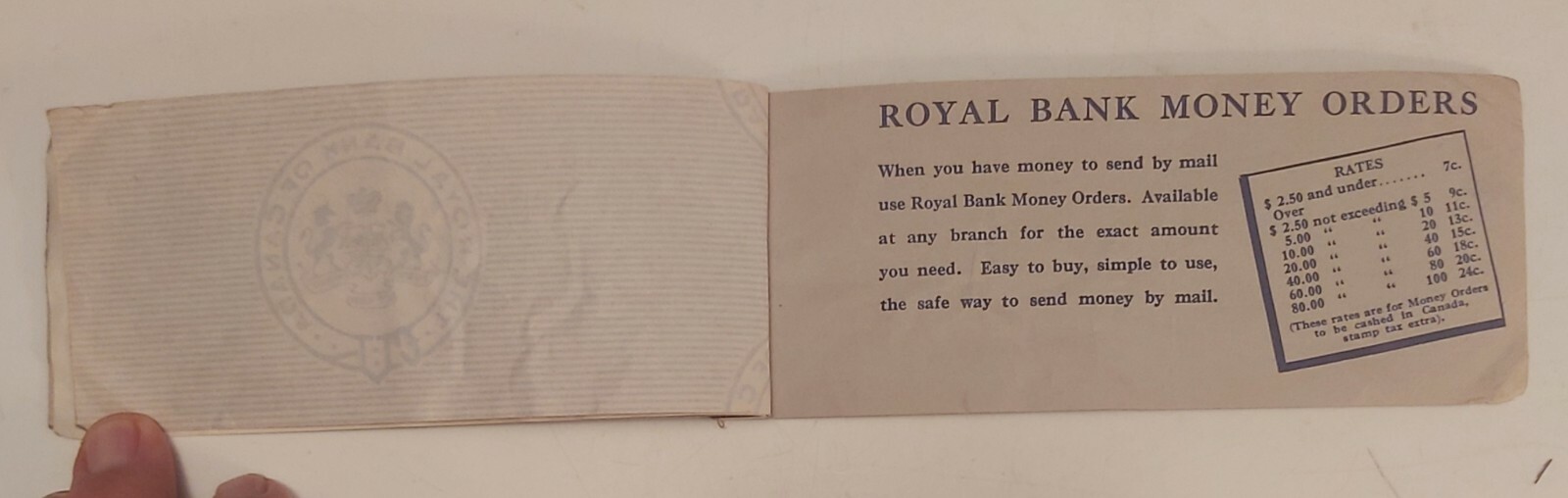 *RARE 19xx(STRATHROY, ONT) “ROYAL BANK OF CANADA-SAVINGS ACCOUNT” CHEQUE(1)+BOOK