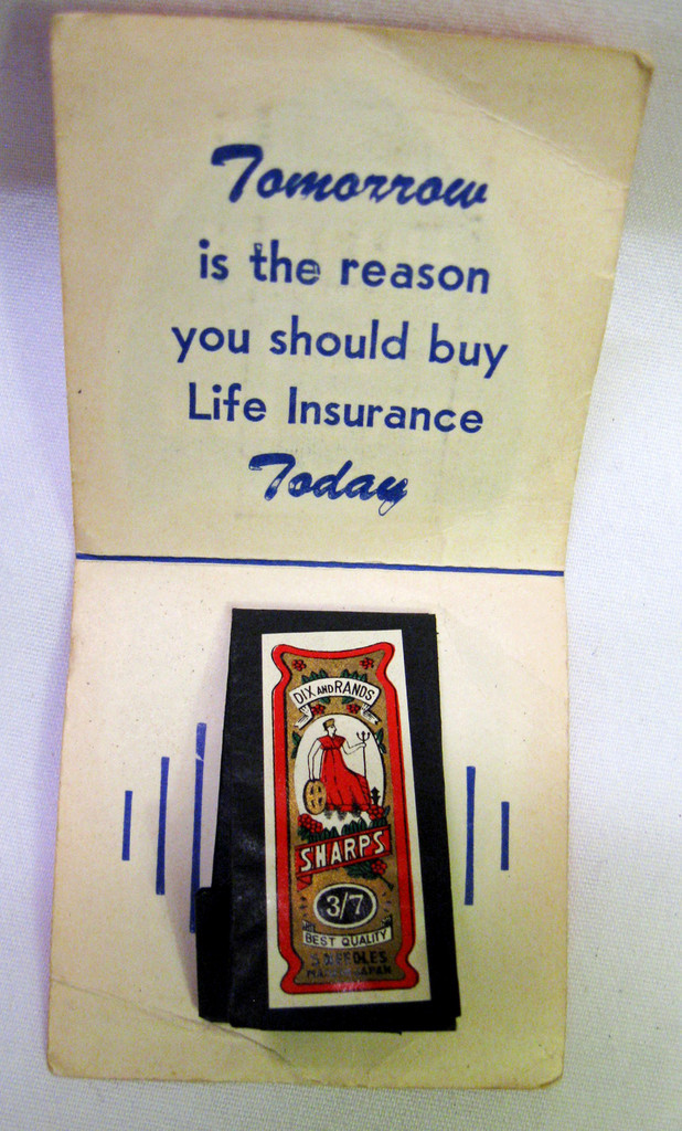 Vintage Advertising Sewing Needles National Life & Accident Ins Co Made in Japan