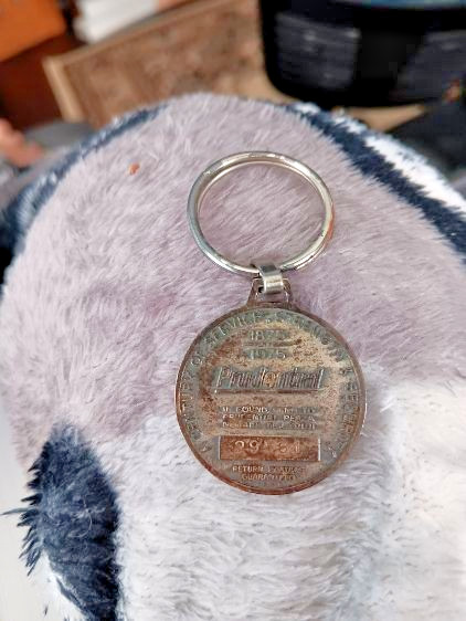 PRUDENTIAL INSURANCE 100 YEAR ANNIVERSARY 1875-1975 RARE SILVER COIN KEY CHAIN