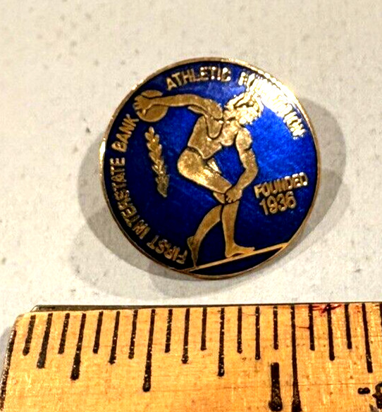 VINTAGE First Interstate Bank ATHLETIC FOUNDATION Lapel Pin