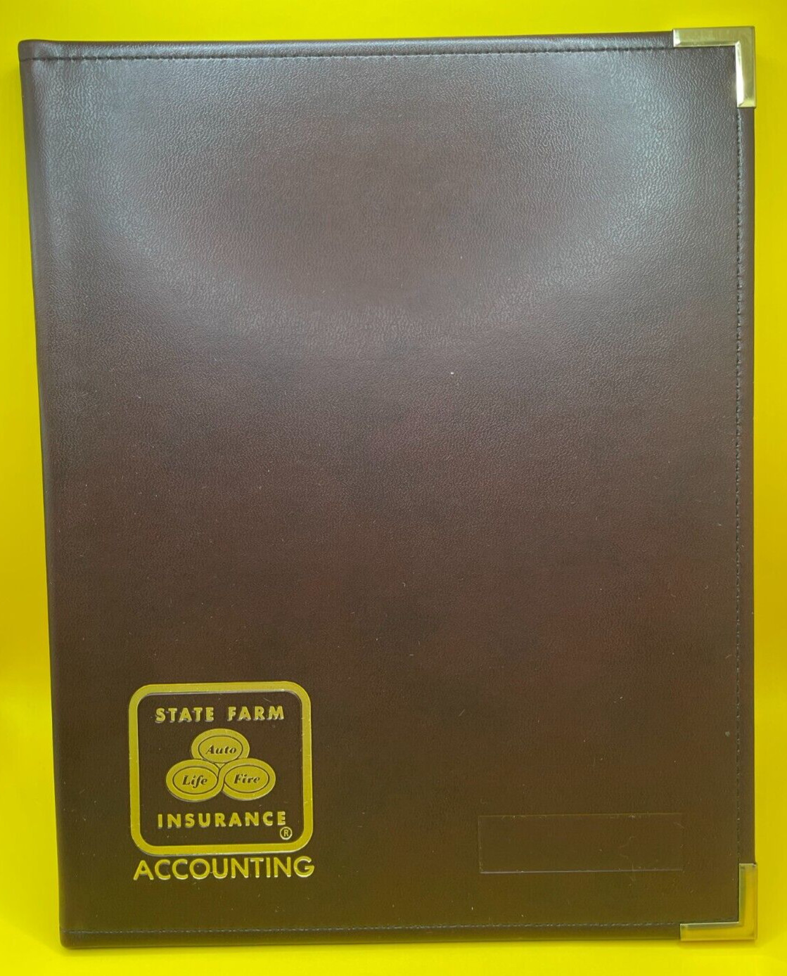 Maroon Faux Leather State Farm Accounting Padfolio Portfolio- Holds 11″x8.5″ pad