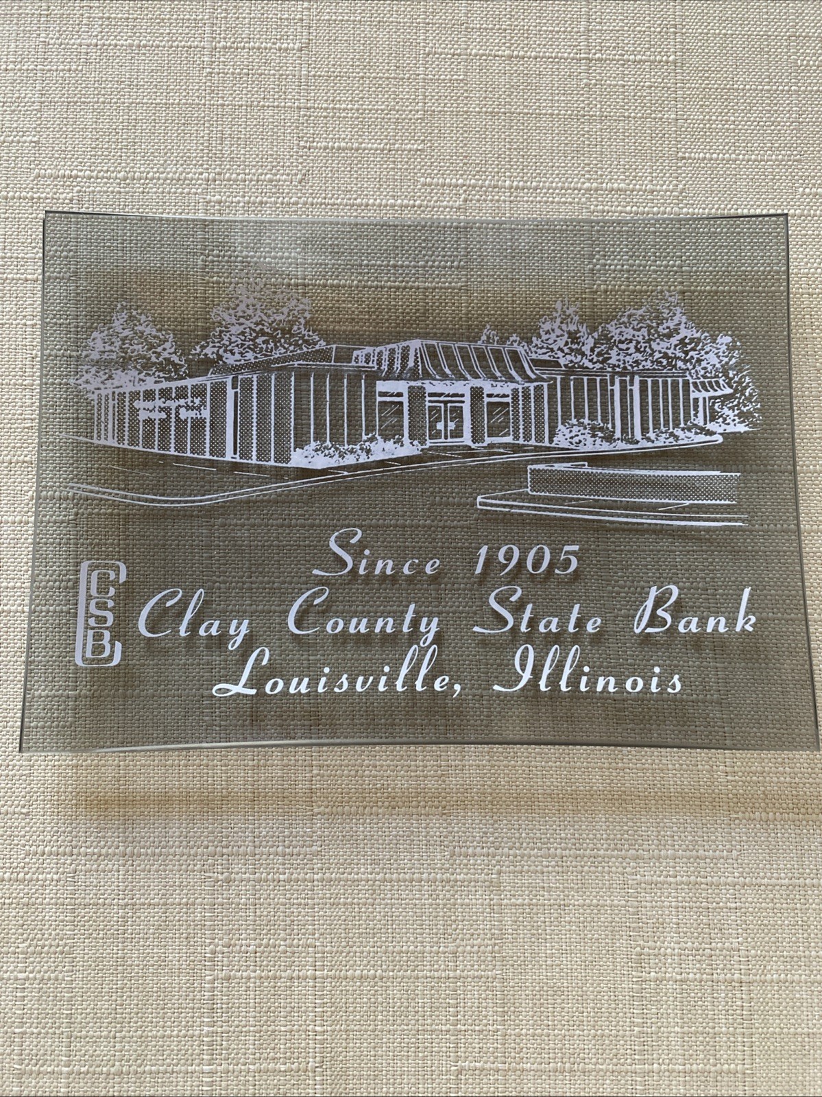 VINTAGE Clay County State Bank PIN TRAY Louisville Illinois Il Csb Banking
