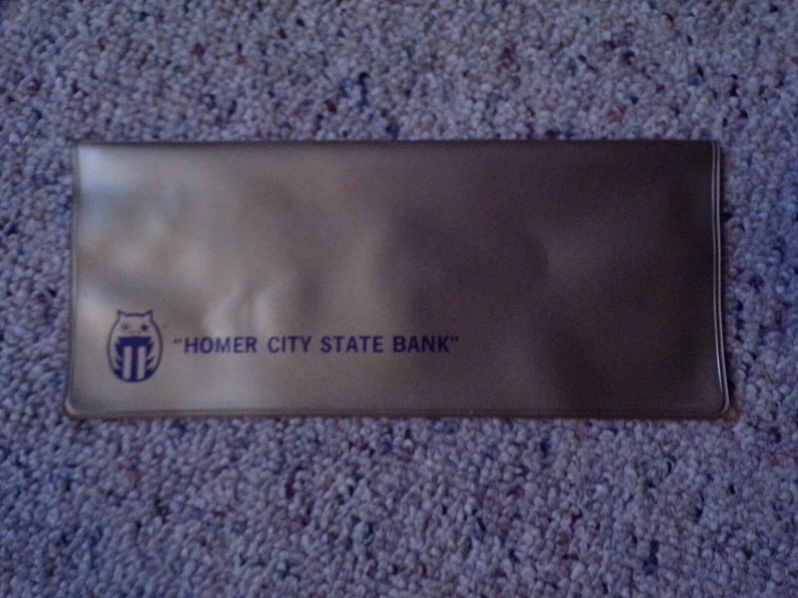 Vintage Homer City State Bank PA Plastic Folder Envelope Owl Logo