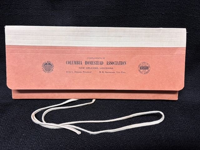 VTG Columbia Homestead Association, New Orleans pre-1989 Bank Accordion File