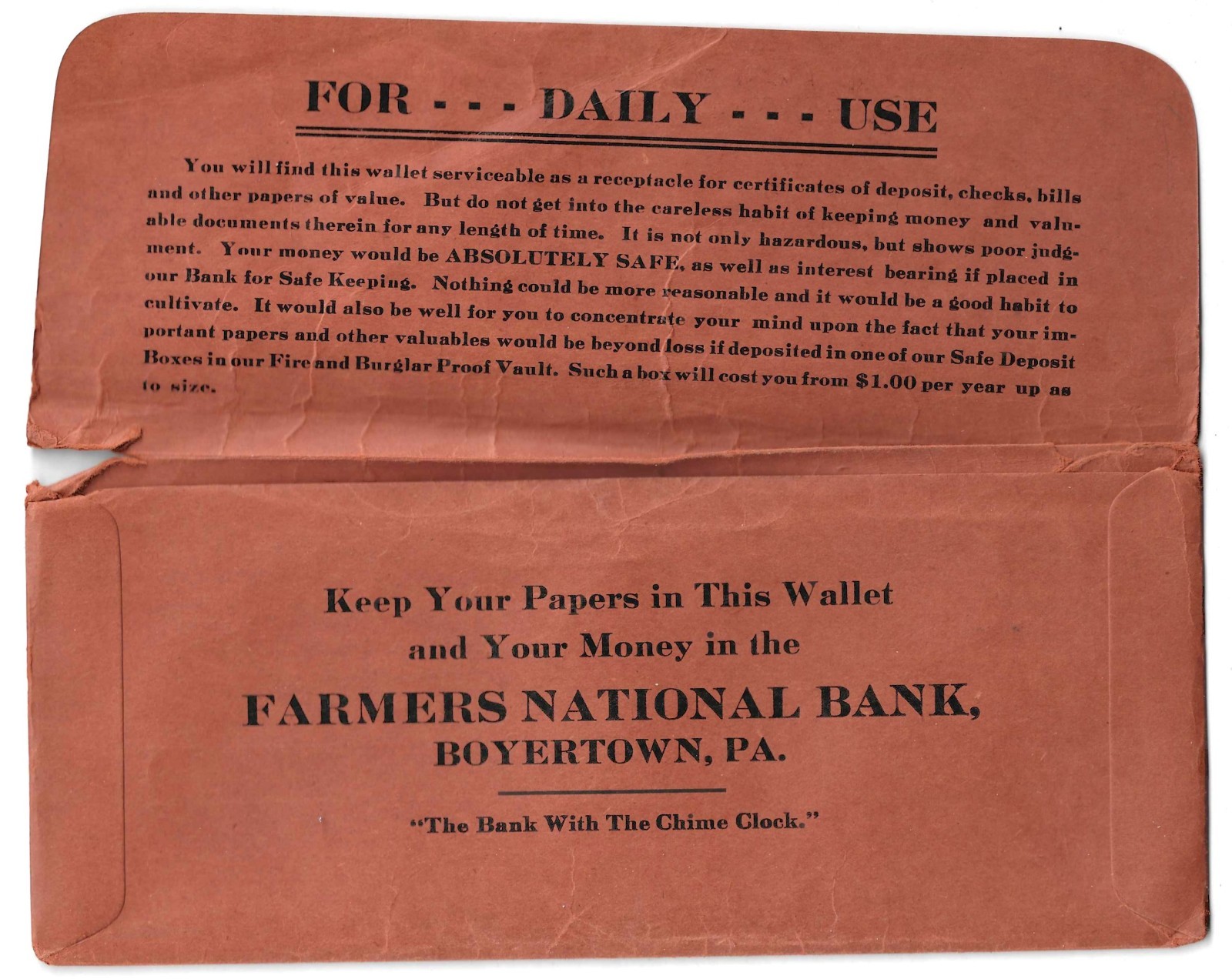 Old Farmers National Bank & Trust Co., Boyertown, PA Memorabilia