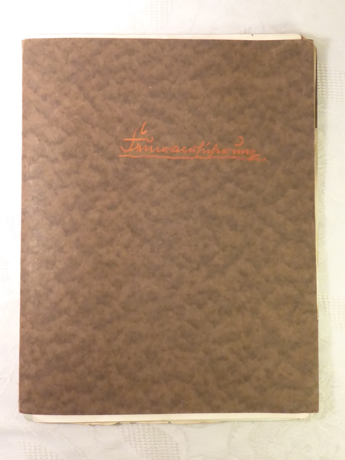 Old Folder With Documents Insurance Policy Insurance Certificate c. 1930-1945