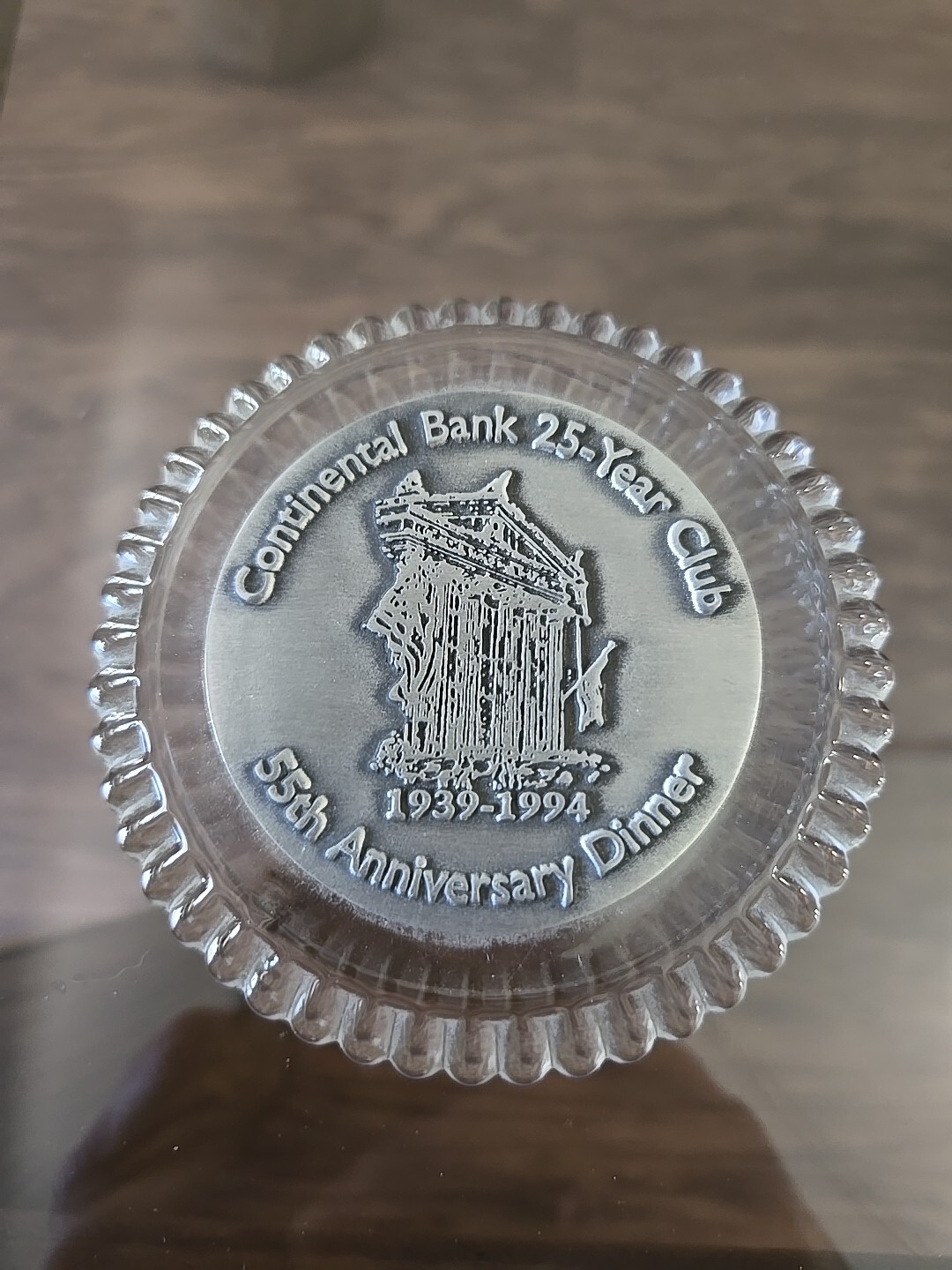Continental Bank Chicago 25 Year Club Old Forge Pewter Logo Vintage