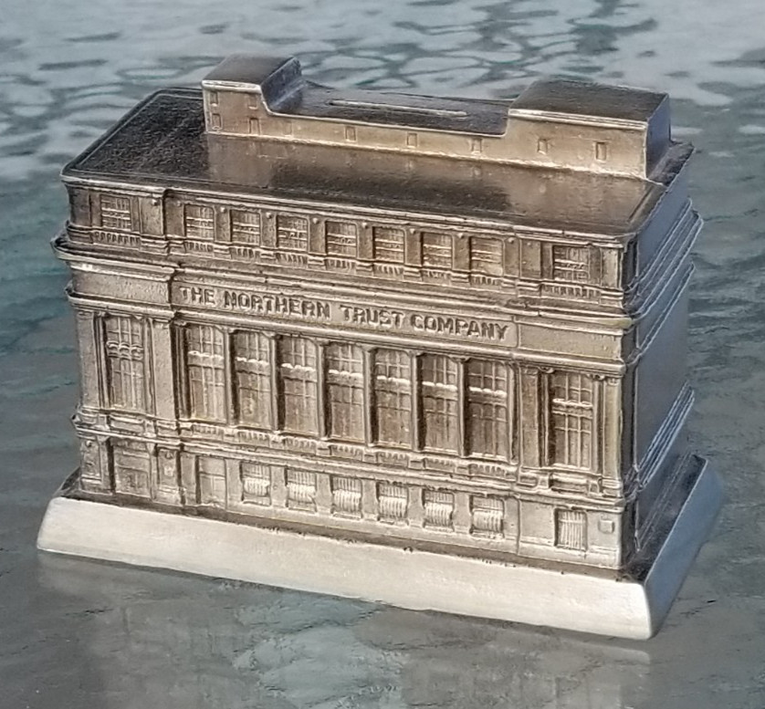 Northern Trust Bank Metal Building 100 Years 1889-1989 Banthrico Shelf A3