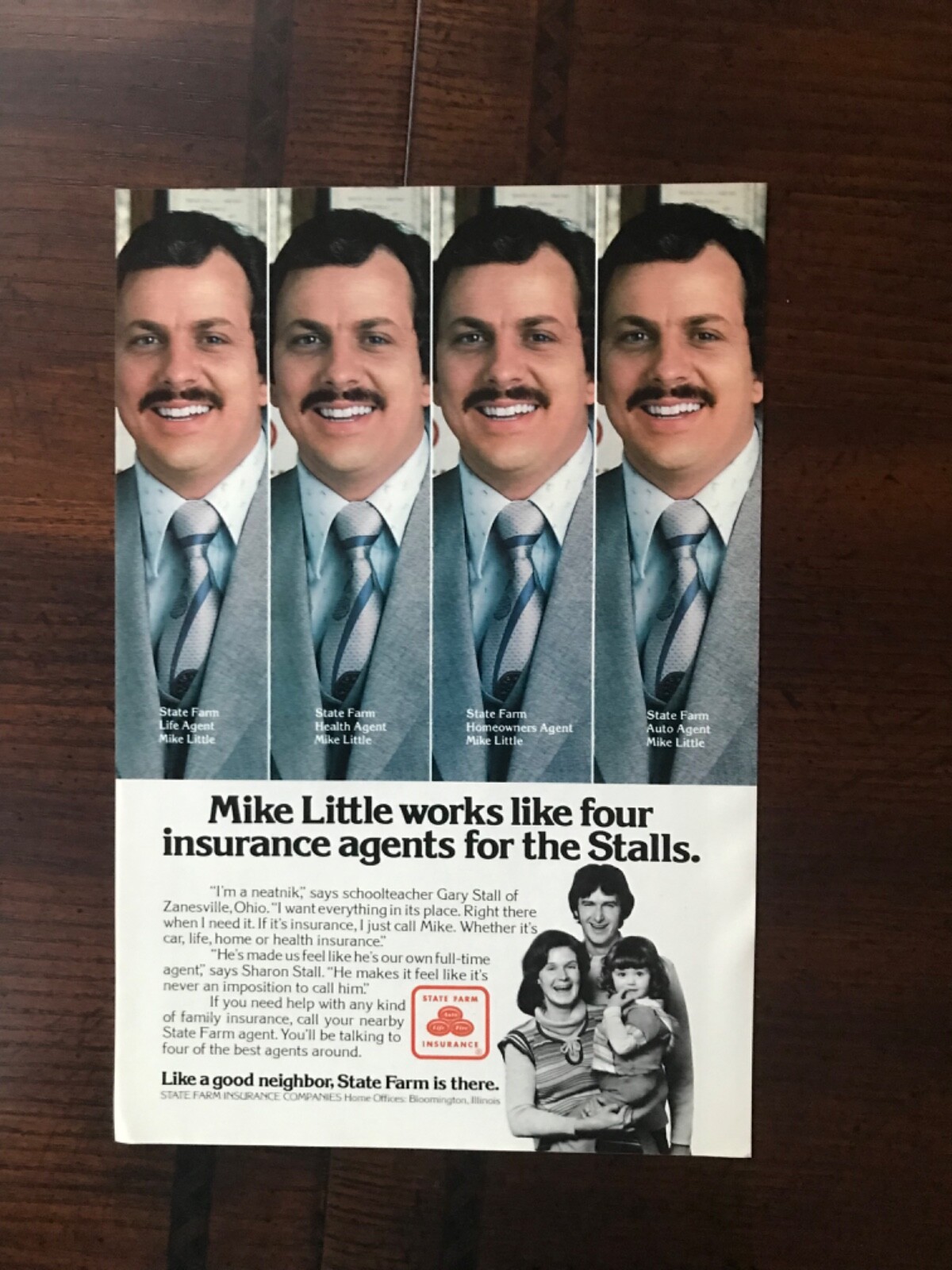 1978 vintage original print ad State Farm Insurance Like A Good Neighbor