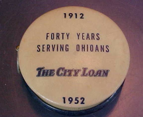 Vintage Souvenir The City Loan Bank Ohio 1912 – 1952 Tape Measure