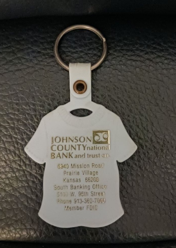 Vintage Key Ring, collectible Johnson County Bank Key Ring