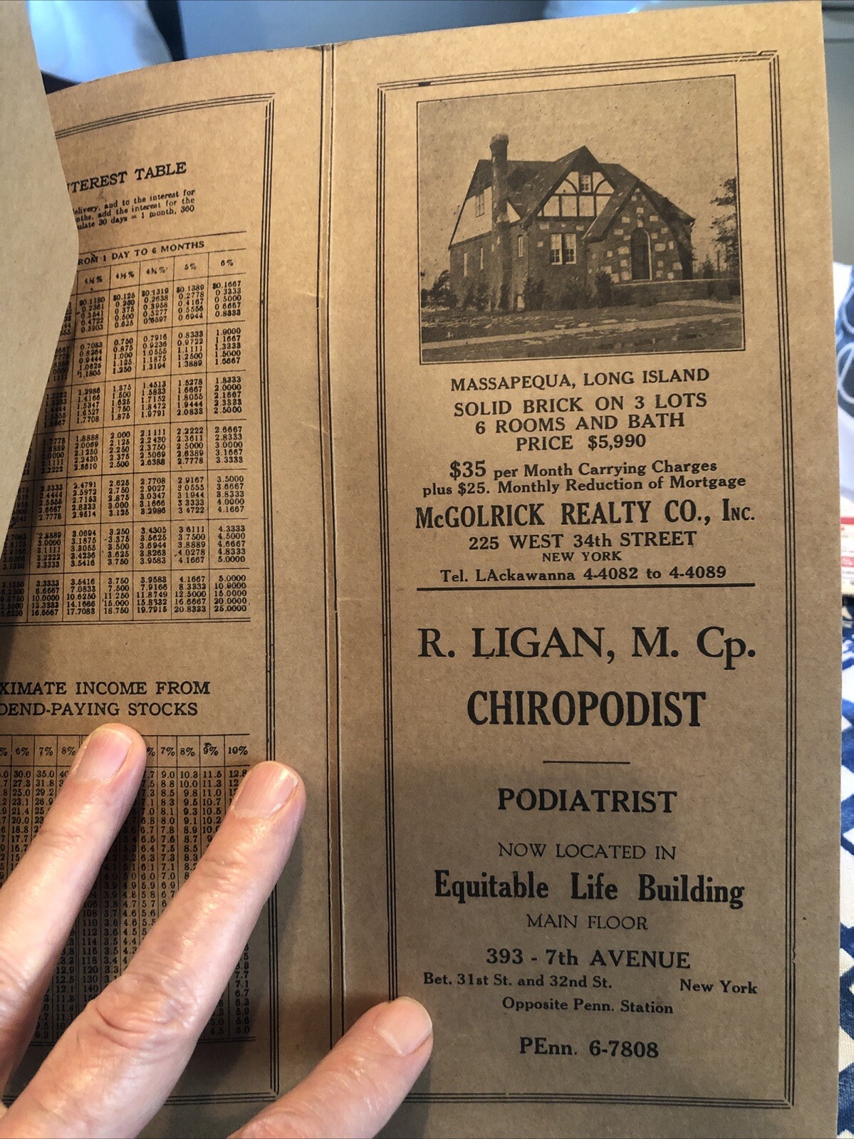 1940’s NYC Advertising Document Holder
