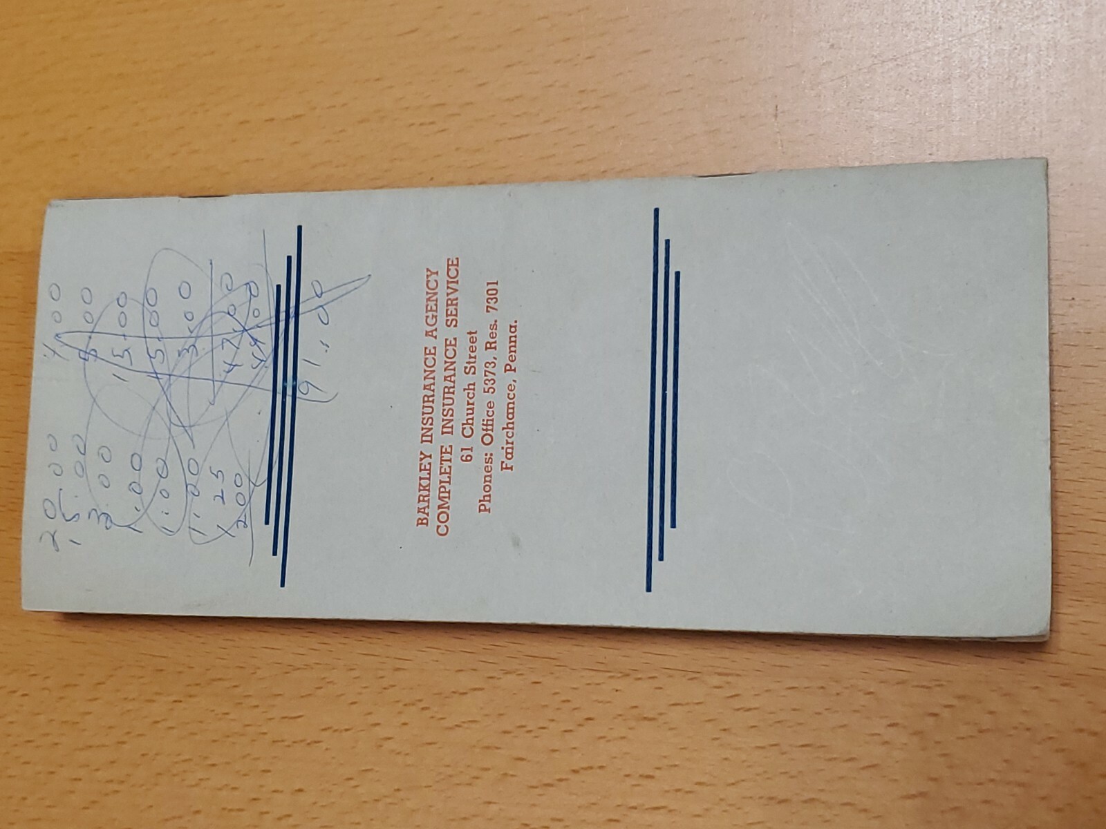 1950s Household Inventory Checklist Barkley Insurance Agency Fairchance PA