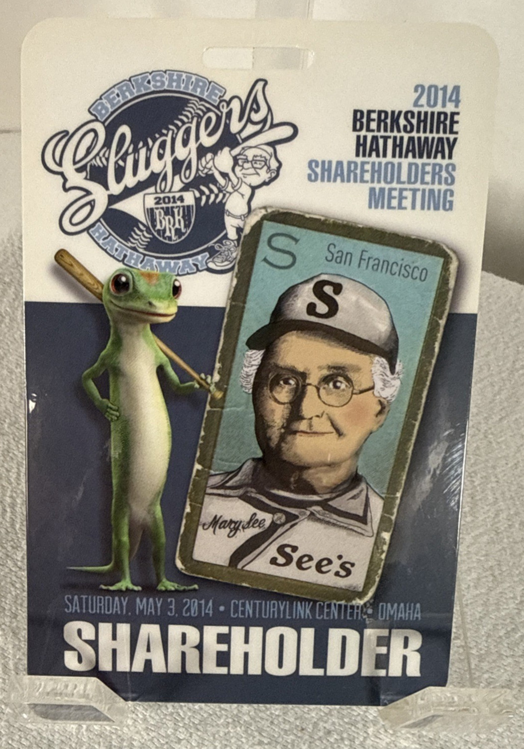 Berkshire Hathaway 2014 Shareholder Meeting Ticket / Badge.