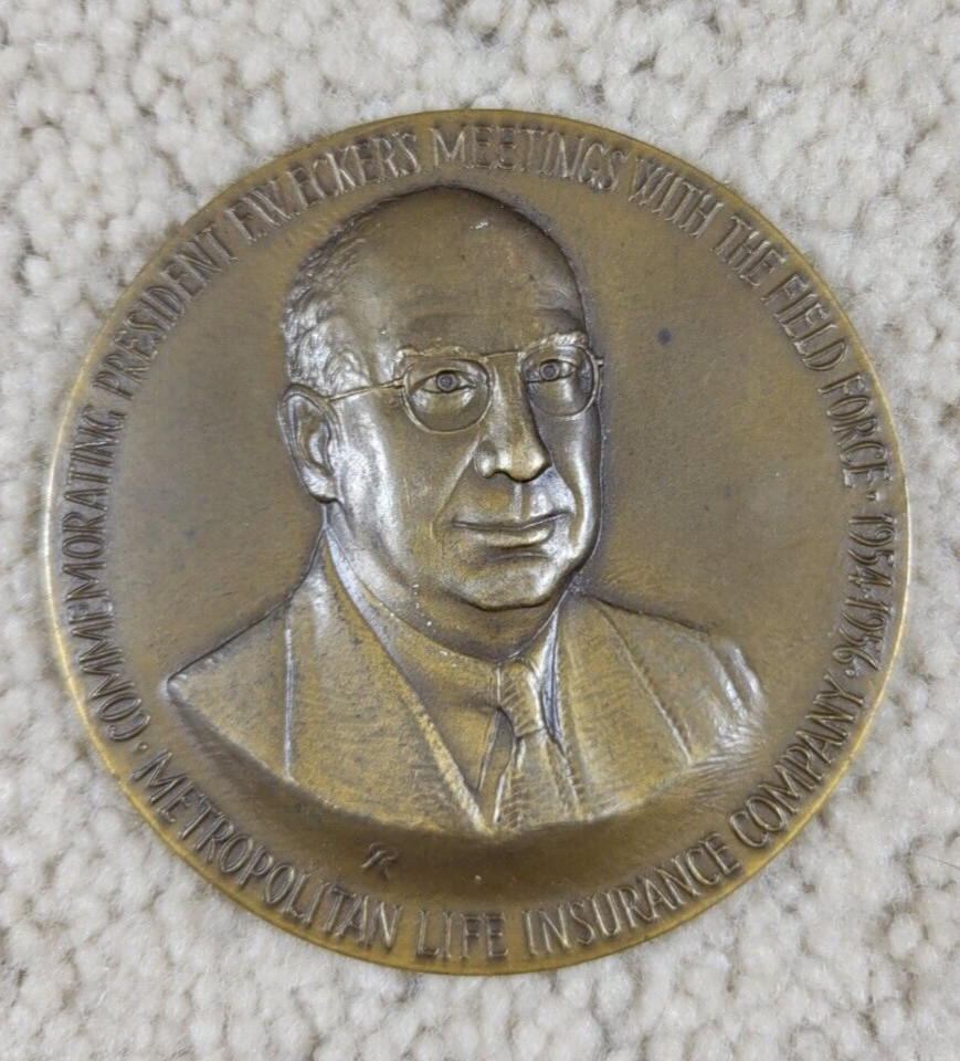Medallic Art Co. Bronze Metropolitan Life Insurance F W Eckers Medal 3″