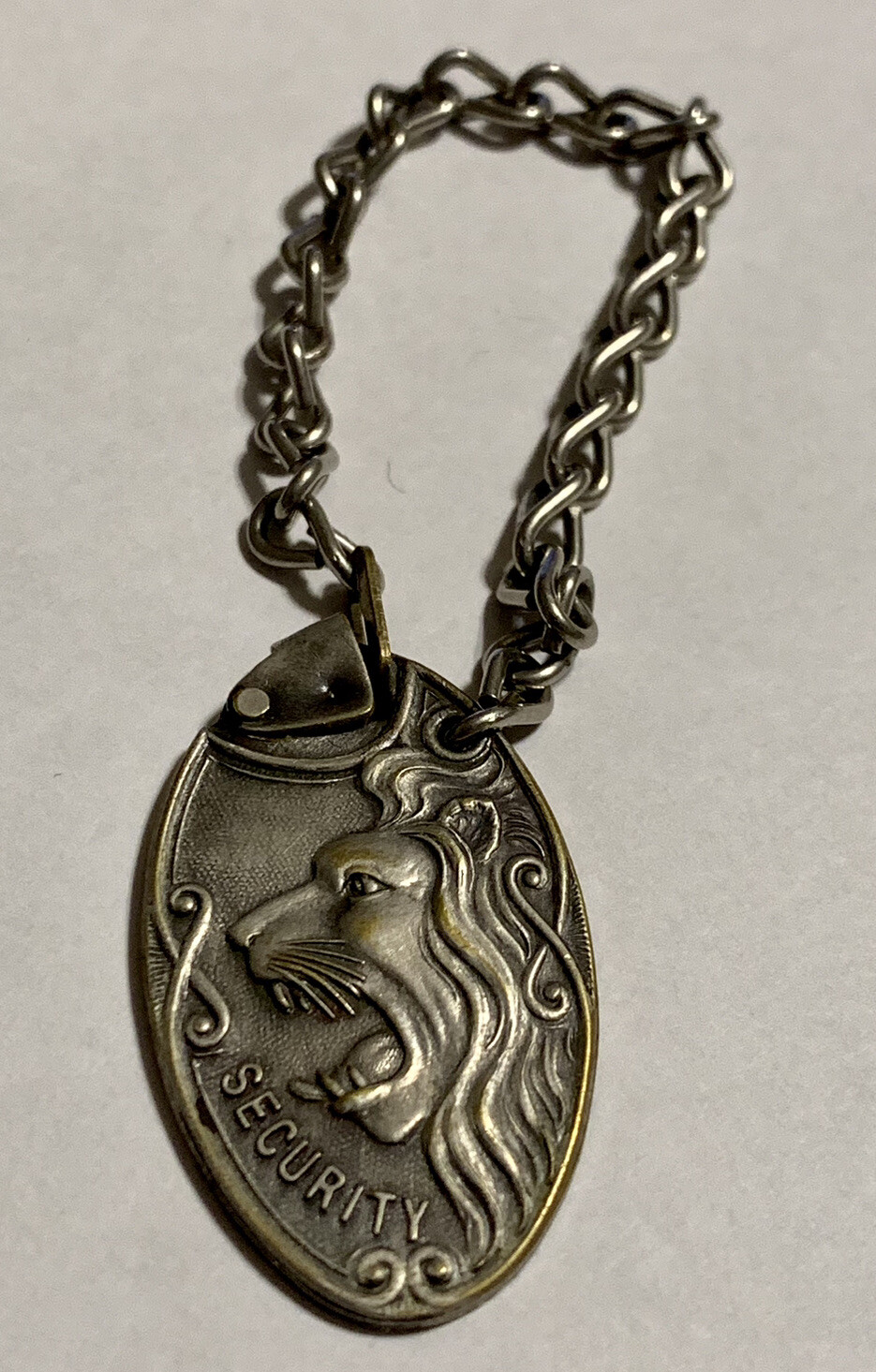 SECURITY TRUST & SAVINGS BANK LOS ANGELES LA safe Deposit Box Key Fob 1907 Lion