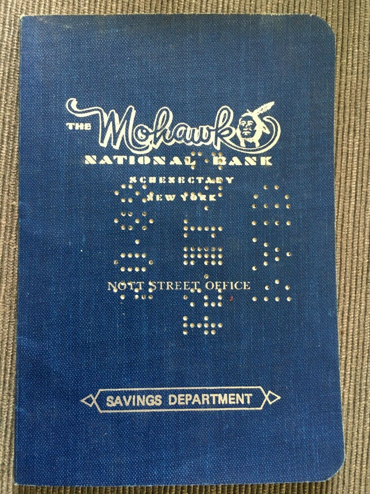 1973 Mohawk National Bank Savings Book Schenectady NY Nott Street office