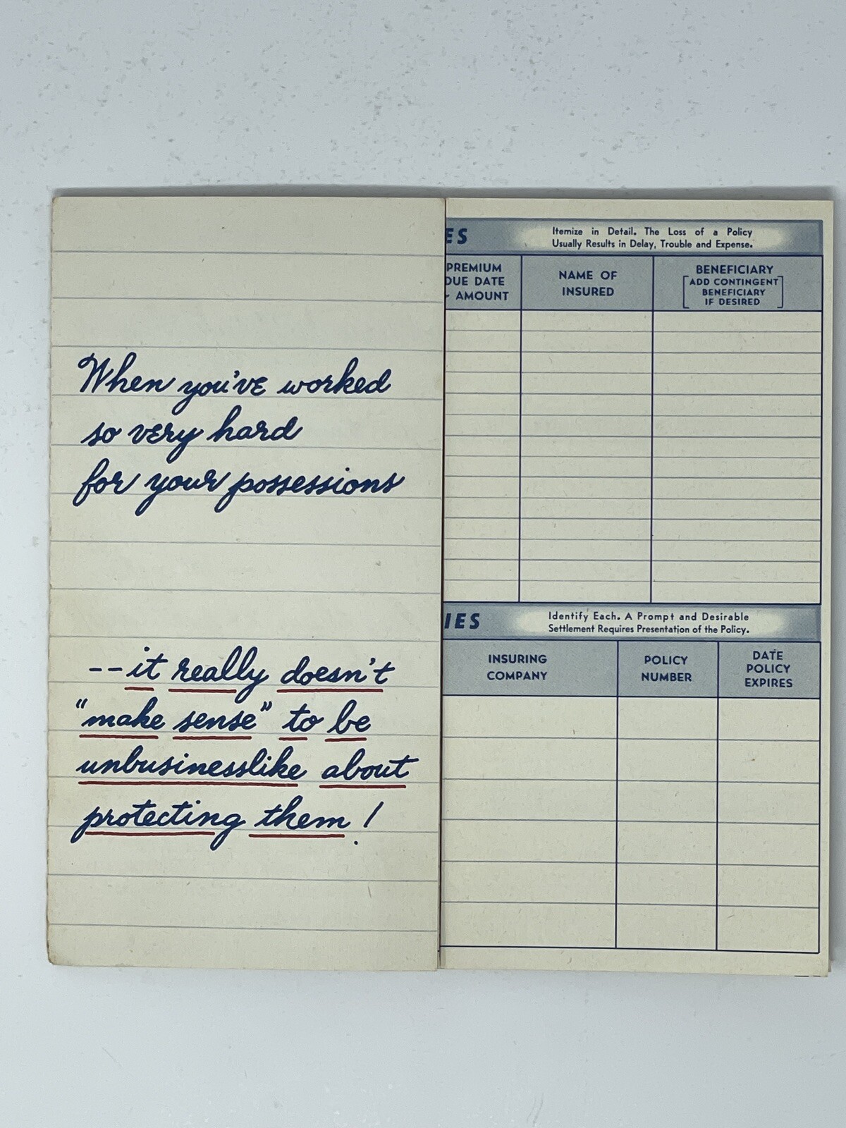 Vintage 1949 National City Safe Deposit Company Record Booklet