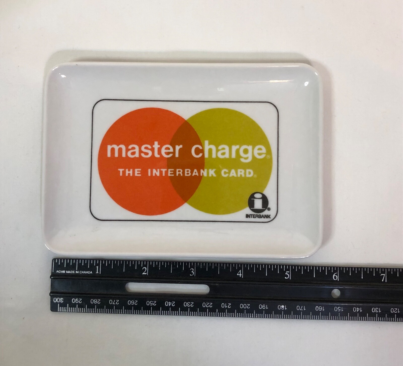 Vintage Mastercard Credit Card Honored Here Plastic Tray