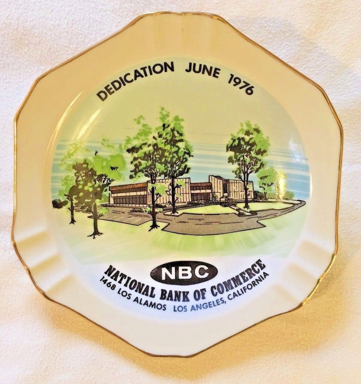 Vintage 1976 Ashtray National Bank of Commerce Los Angeles California USA