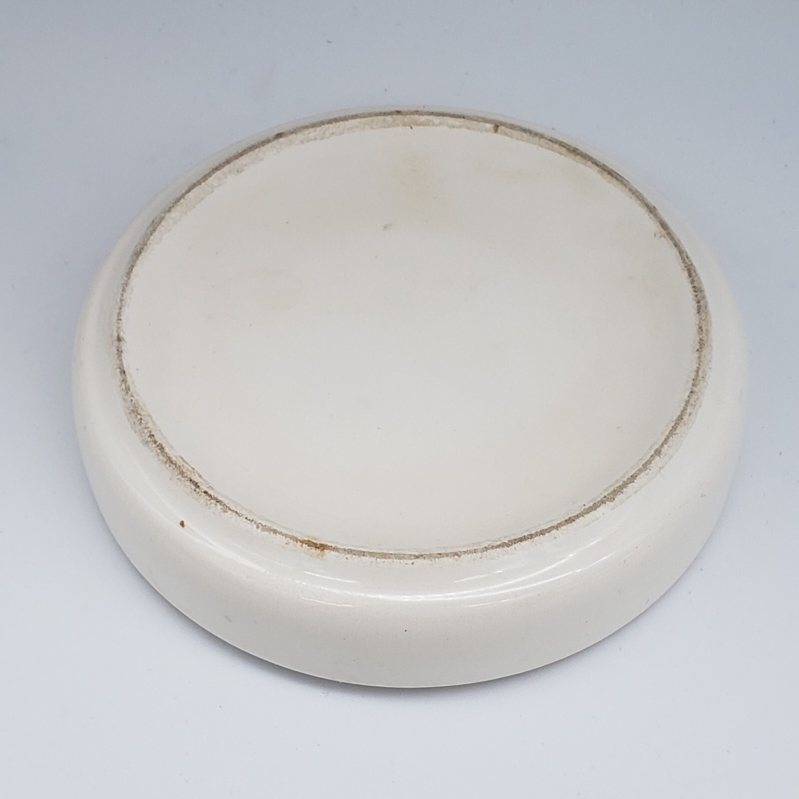 Vintage Ceramic Ash Tray Coaster The Park Bank Madison WI Wisconsin Advertising