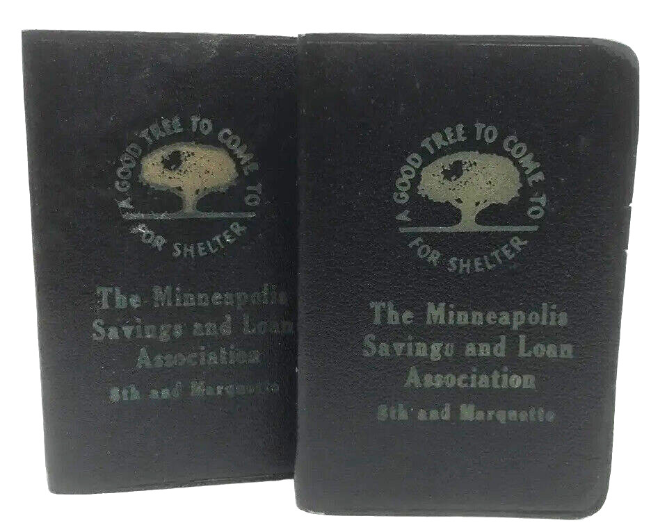 Vtg Minneapolis Savings & Loan Assoc Miniature Address Book Lot MN 1952 1953