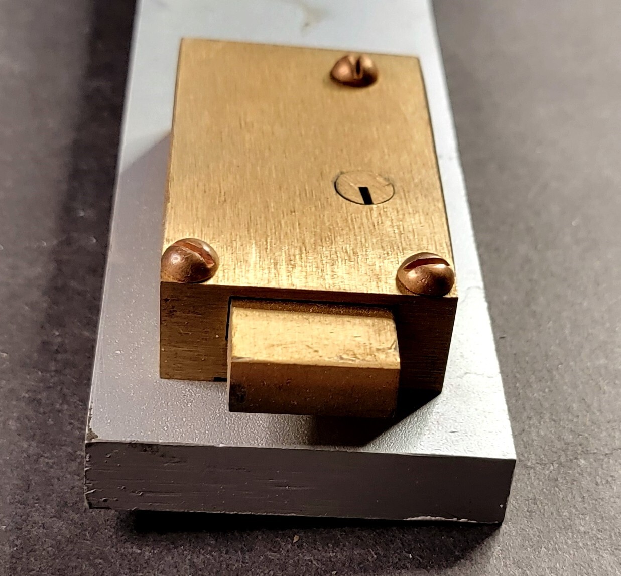 Vintage Safety Deposit Box Door w/ Lock 10.5″ x 2.5″ 4lb