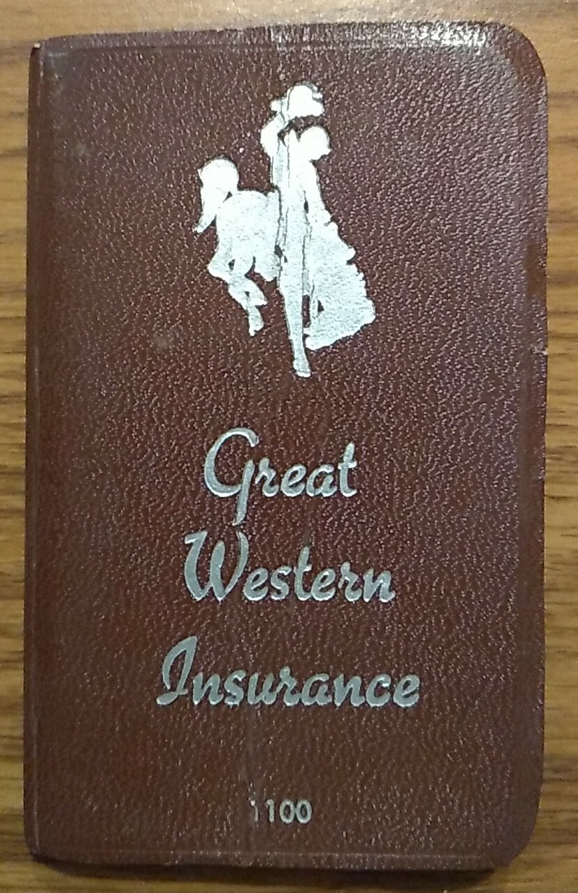 Vintage Unused 1951 Great Western Insurance Advertisement Datebook Planner #1100