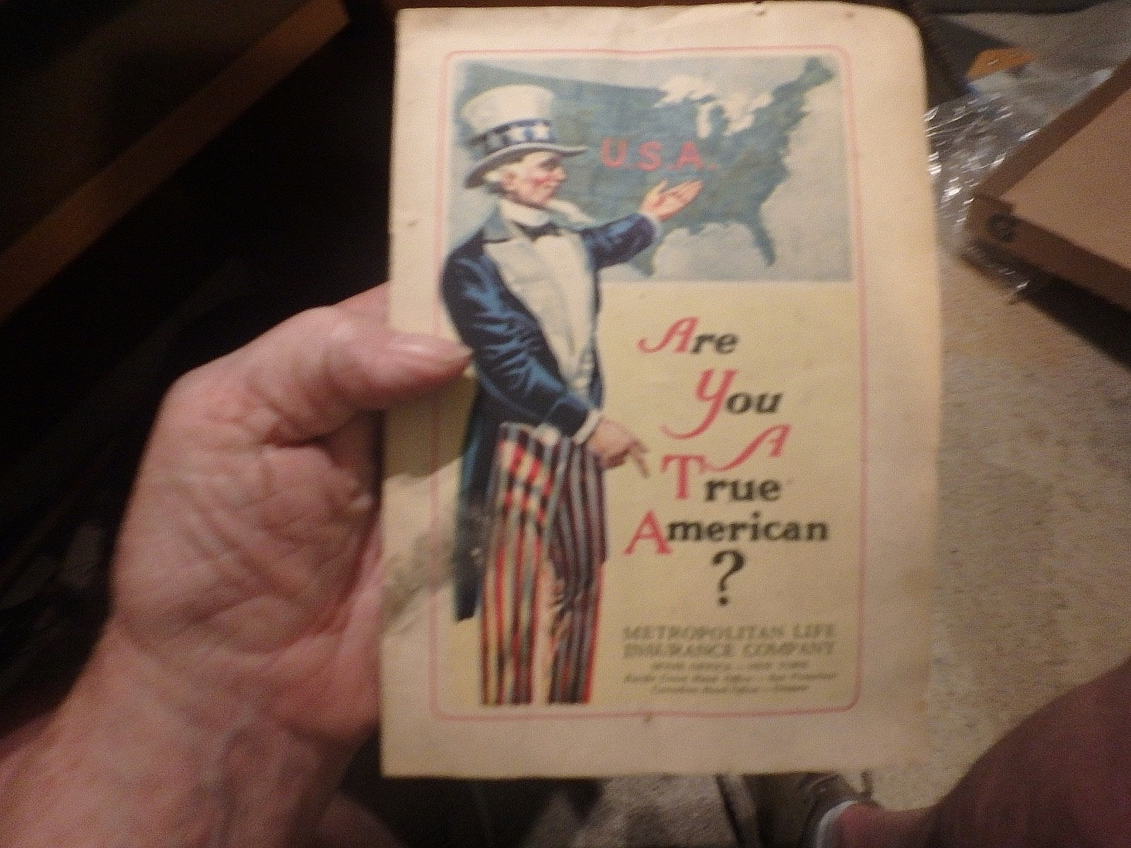 4F- vintage METROPOLITAN Life INS 11 page pamphlet- “are you a true American”i