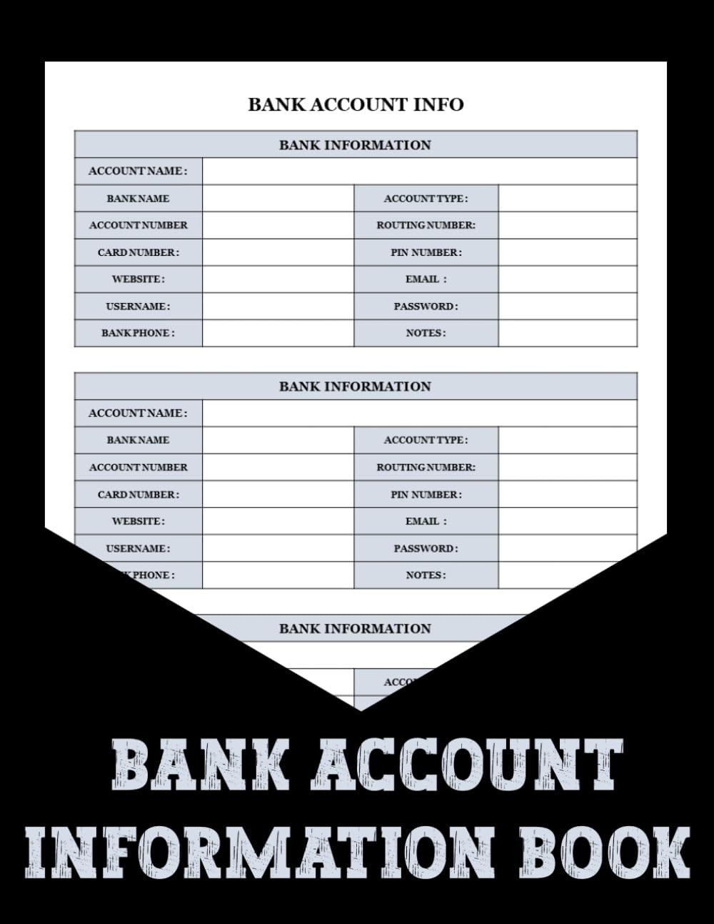 Bank Account Information Book: Track Your Bank Account Information with the Bank
