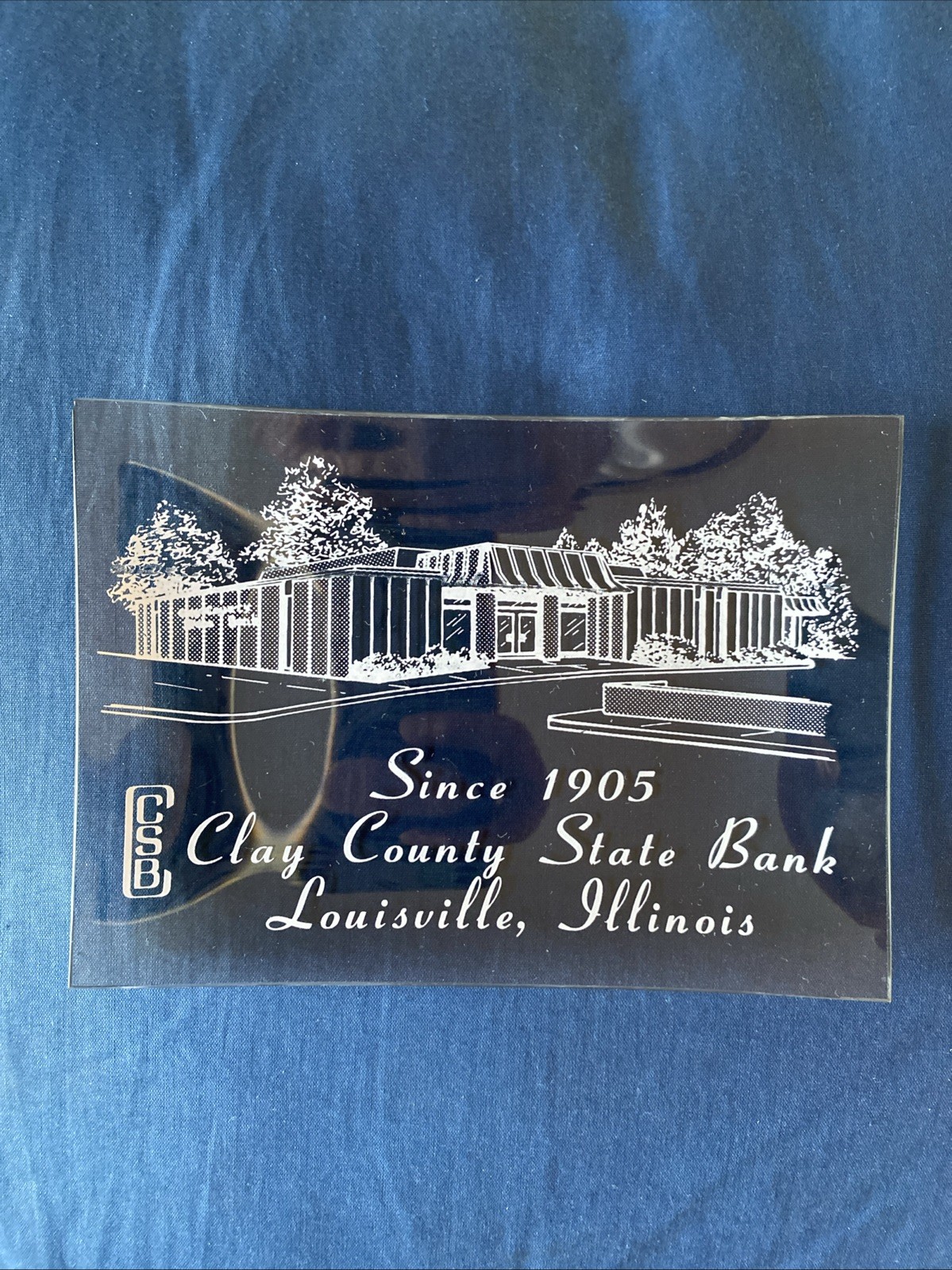 VINTAGE Clay County State Bank PIN TRAY Louisville Illinois Il Csb Banking