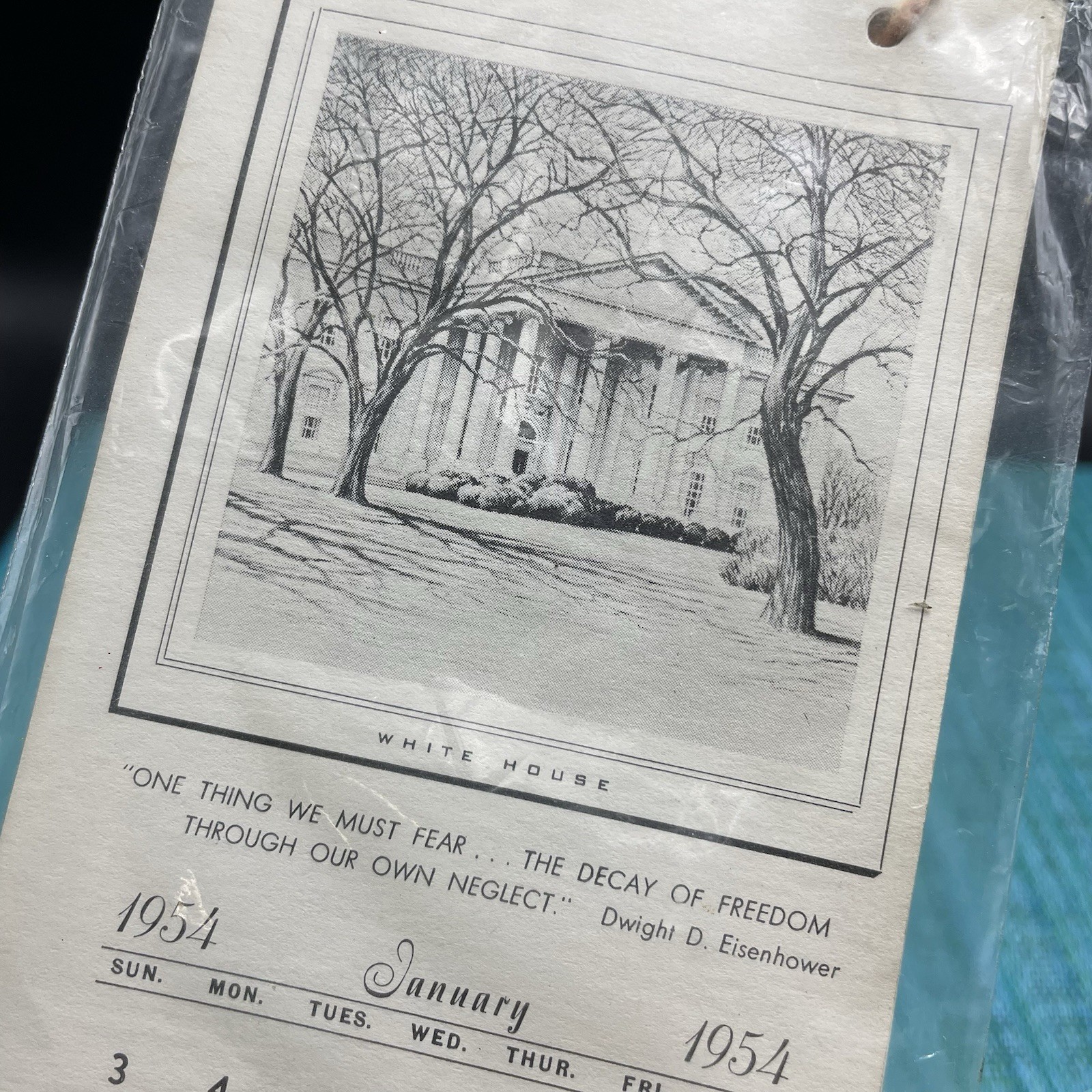 ACACIA MUTUAL Life Insurance Washington DC Scenes Advertising Mini Calendar 1954