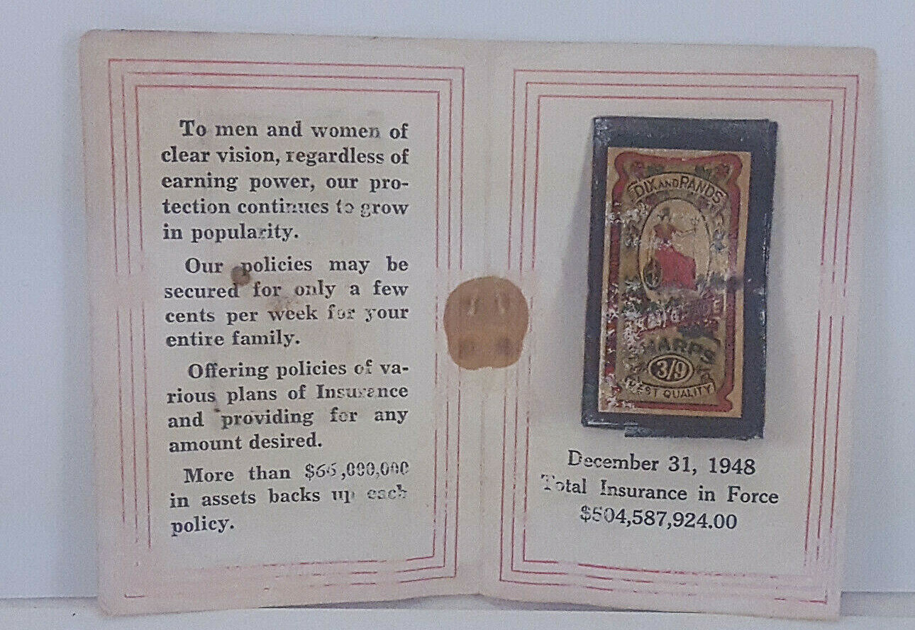 1948 LIBERTY NATIONAL LIFE INSURANCE COMPANY BIRMINGHAM ALA NEEDLE BOOK GIVEAWAY