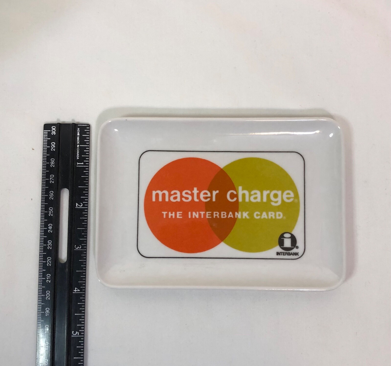 Vintage Mastercard Credit Card Honored Here Plastic Tray