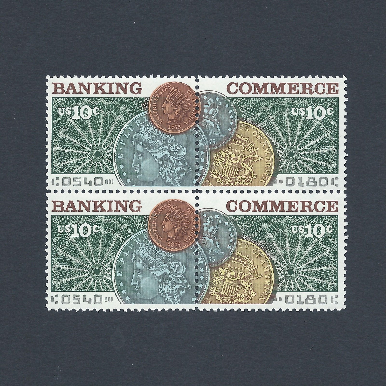 Banking & Commerce Centennial Convention 100 Years – Vintage Set of 4 Stamps!