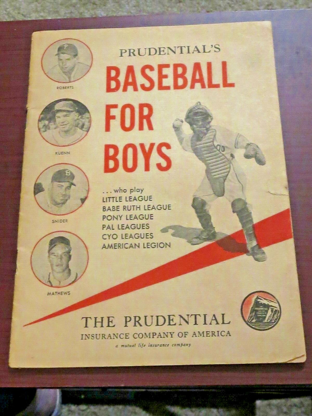 Prudential Insurance Baseball for Boys 1955 #2