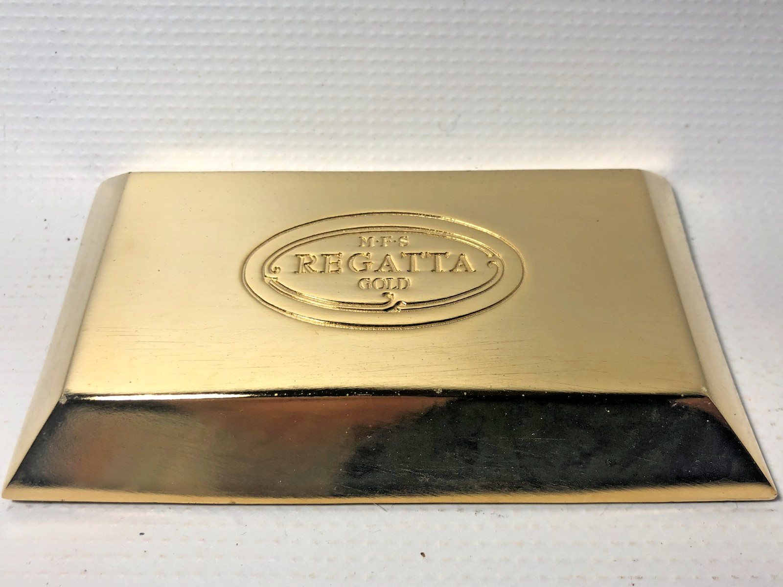 Vintage Gold Bar Advertising Paperweight Promo