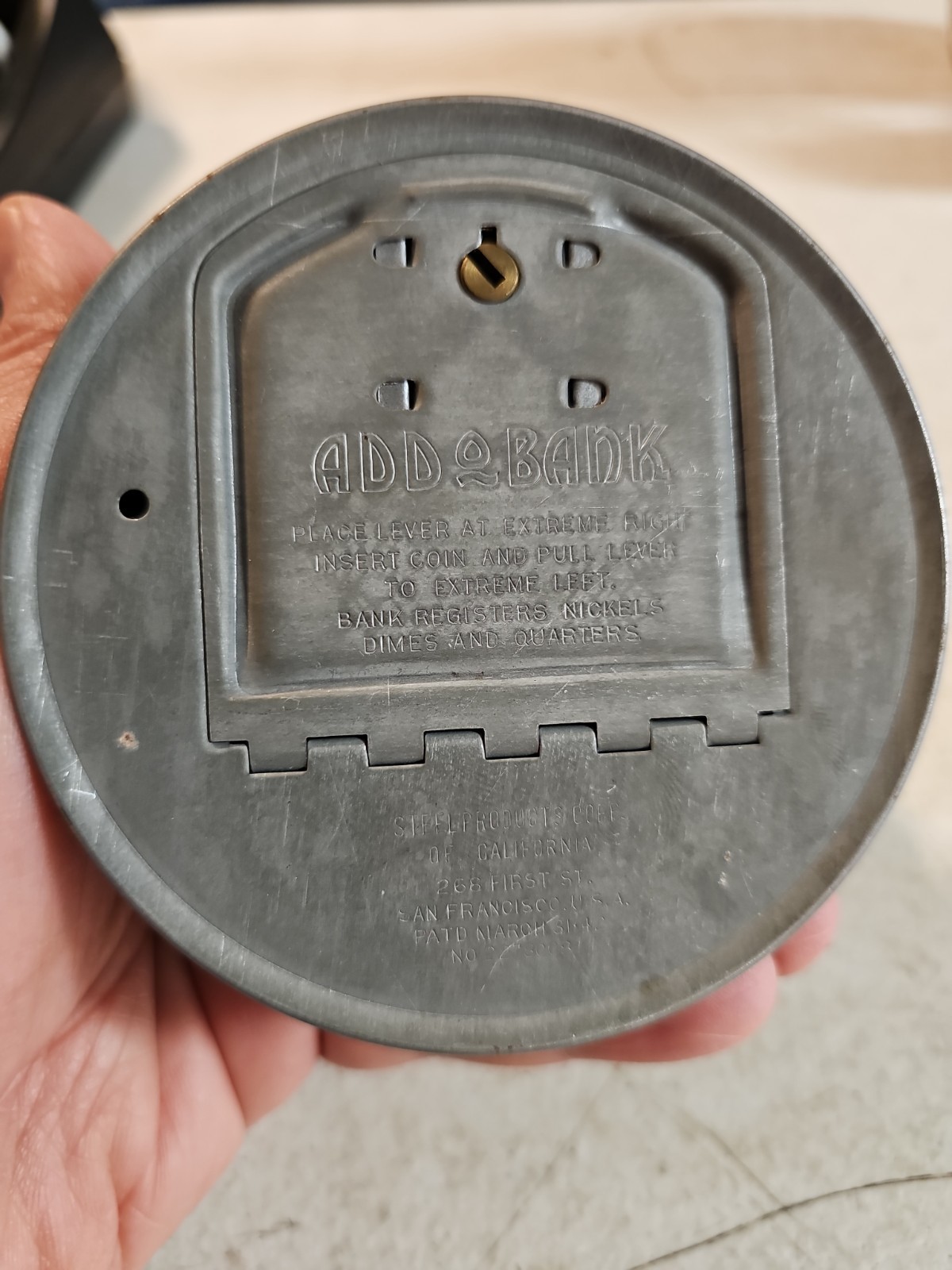 Vintage United Benefit Life Insurance Co. Tin Coin Bank. Add Bank