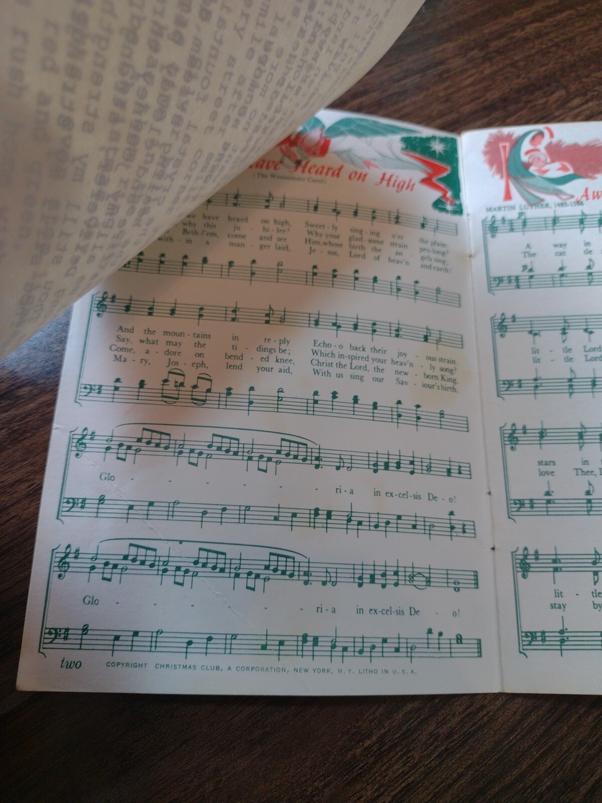Vtg Advertising Christmas Carols Booklet First National Bank Wilkes-Barre PA