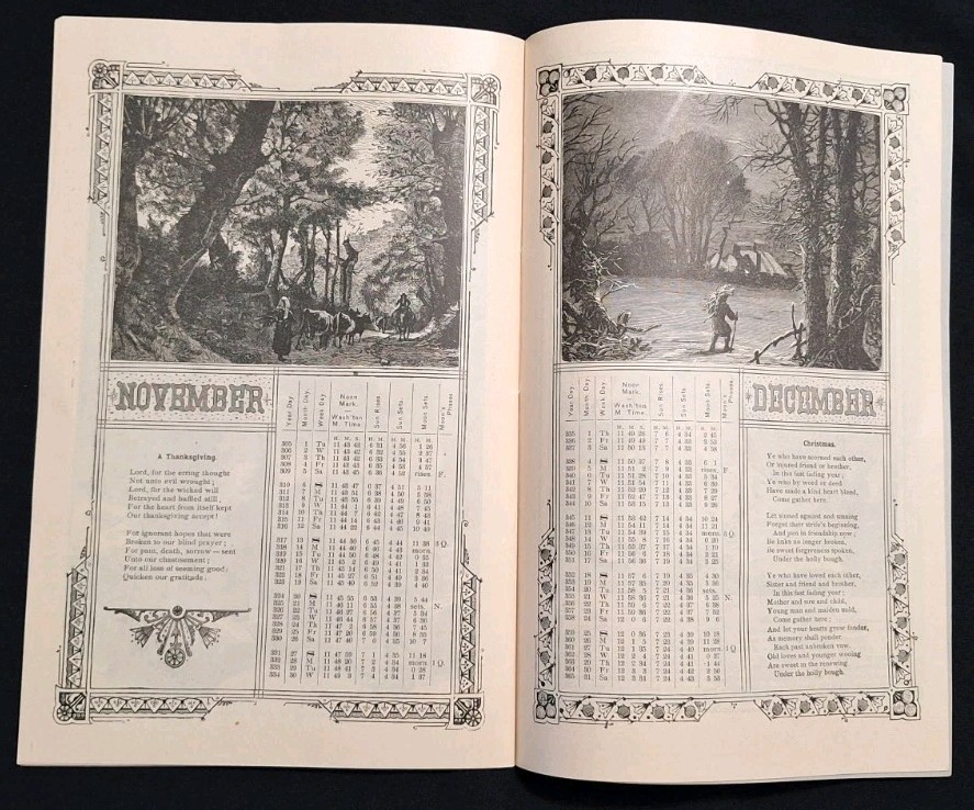 1881 Illustrated HOME ALMANAC Home Insurance Company GOSHEN N.Y. *MINT CONDITION